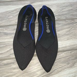 Rothy’s Black Pointed-Toe Flats Size 10
